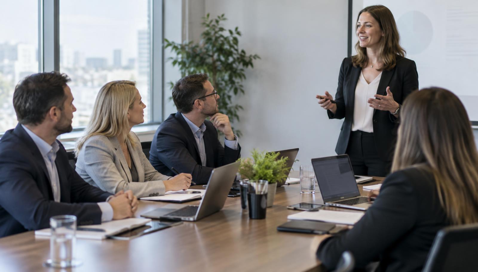 Insurance professionals in a training session